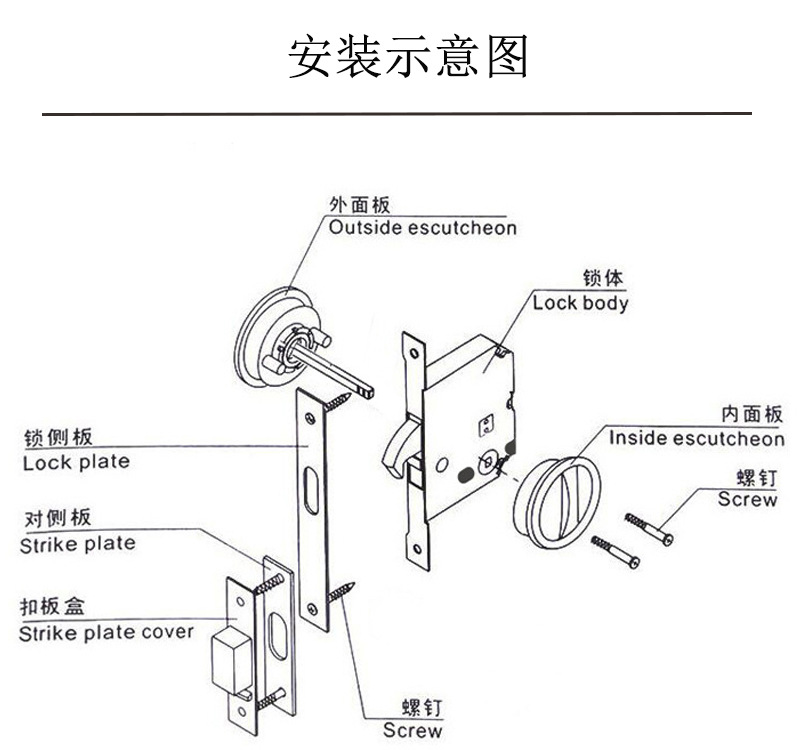 榴莲视频网站榴莲视频黄色网站RSL-608BK 方形移门锁